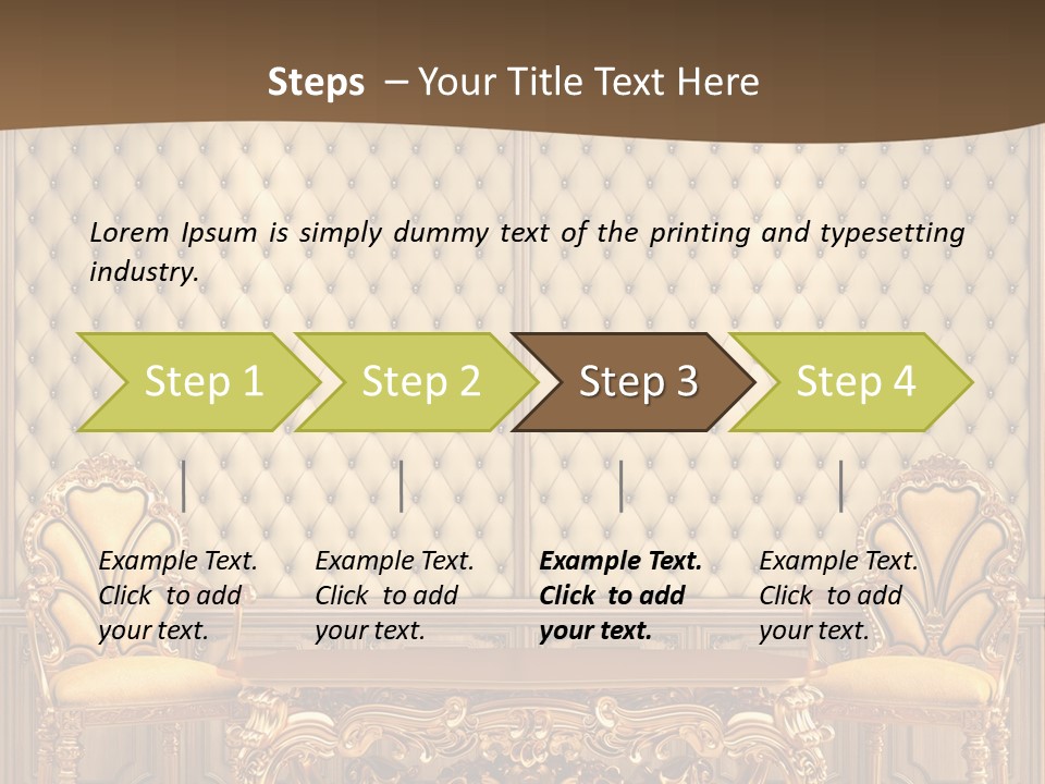 Backdrop Domestic Armchair PowerPoint Template