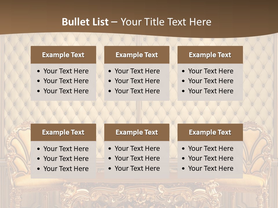 Backdrop Domestic Armchair PowerPoint Template