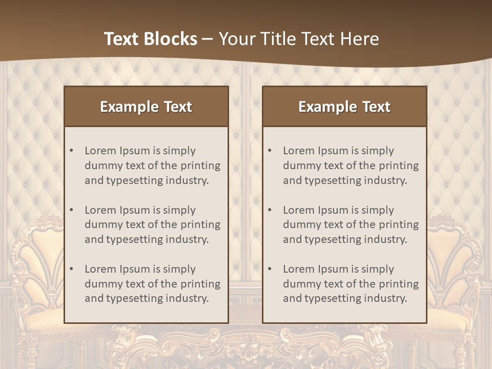 Backdrop Domestic Armchair PowerPoint Template