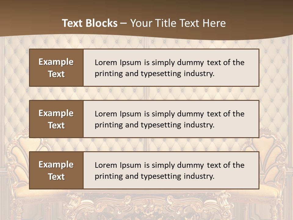 Backdrop Domestic Armchair PowerPoint Template