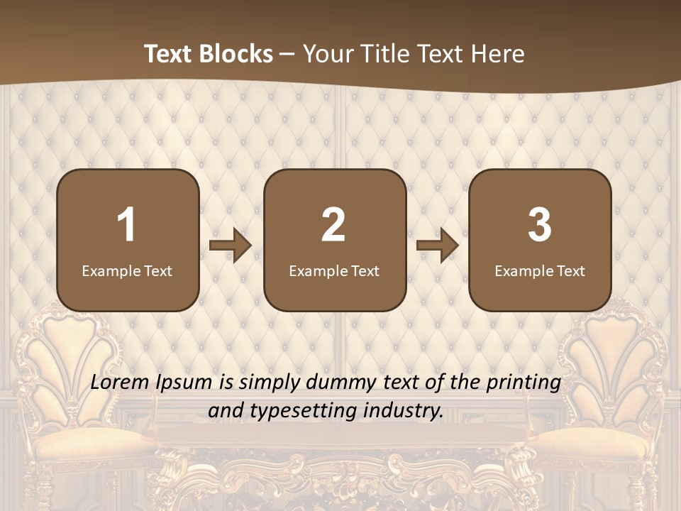 Backdrop Domestic Armchair PowerPoint Template