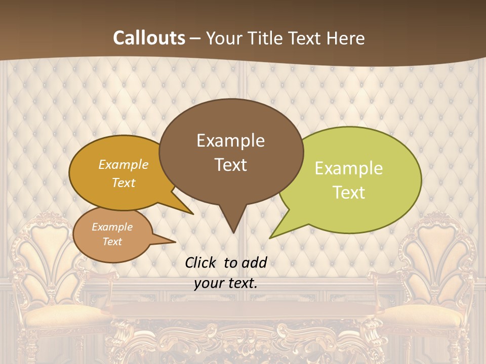 Backdrop Domestic Armchair PowerPoint Template