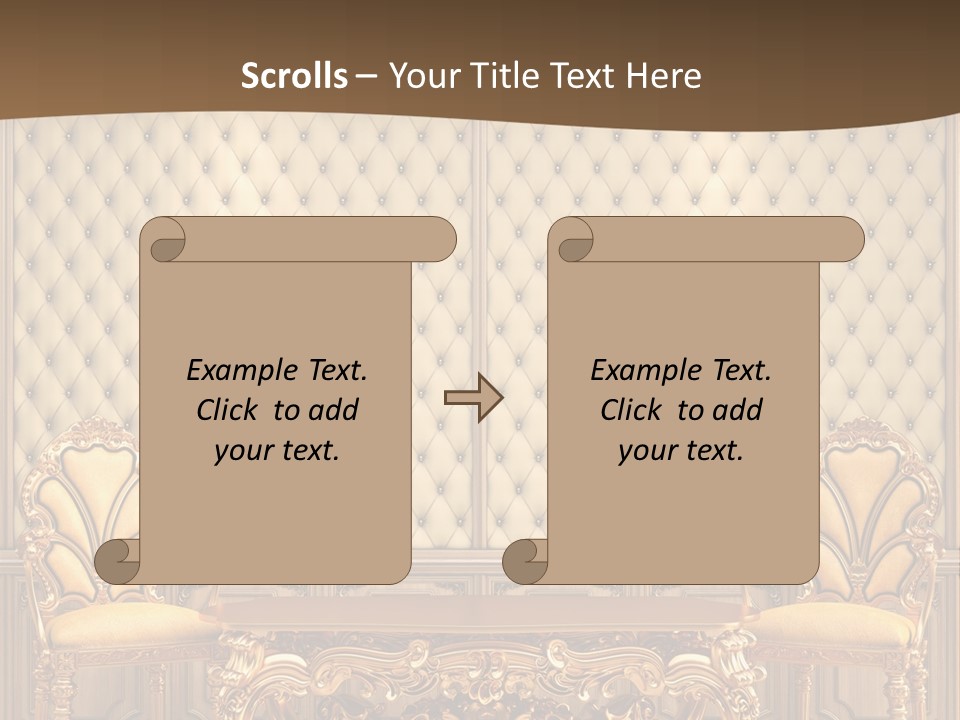 Backdrop Domestic Armchair PowerPoint Template