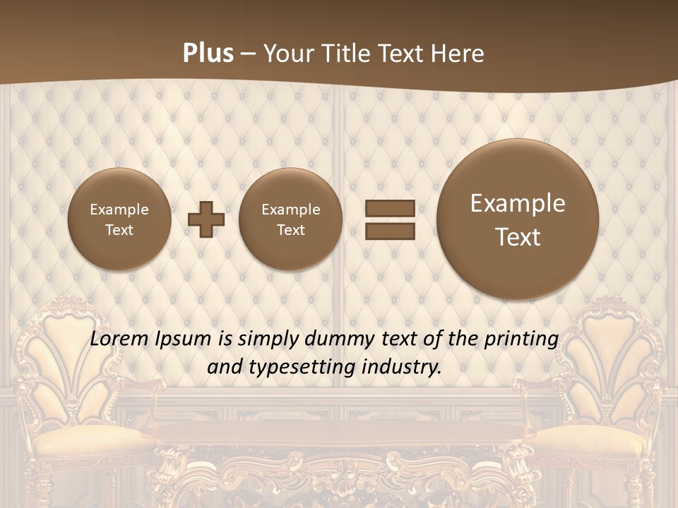 Backdrop Domestic Armchair PowerPoint Template