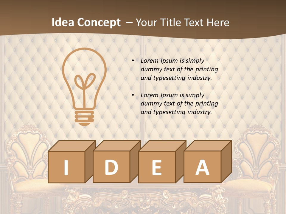 Backdrop Domestic Armchair PowerPoint Template