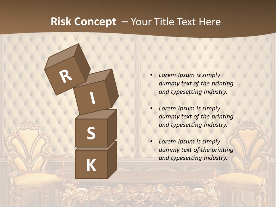 Backdrop Domestic Armchair PowerPoint Template