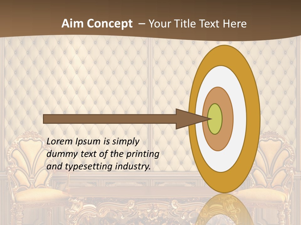 Backdrop Domestic Armchair PowerPoint Template