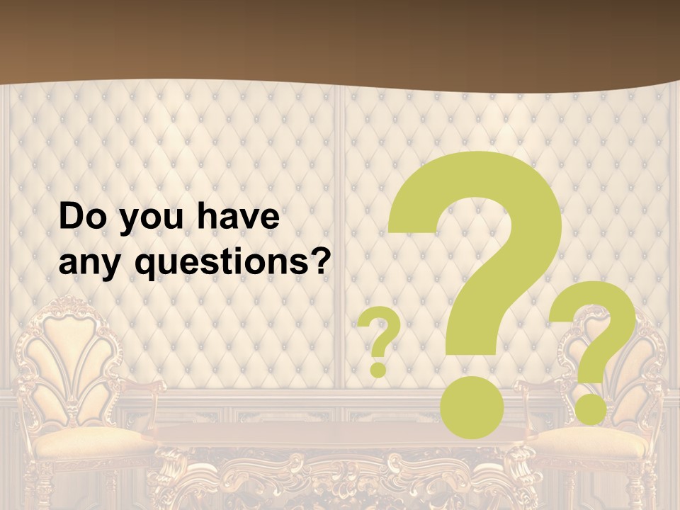 Backdrop Domestic Armchair PowerPoint Template