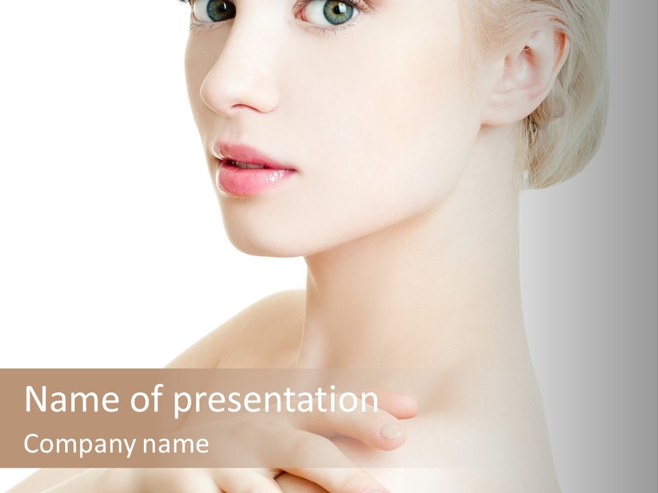 Female Model Tranquil PowerPoint Template