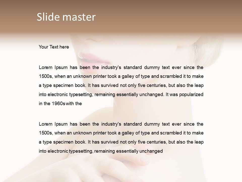 Female Model Tranquil PowerPoint Template