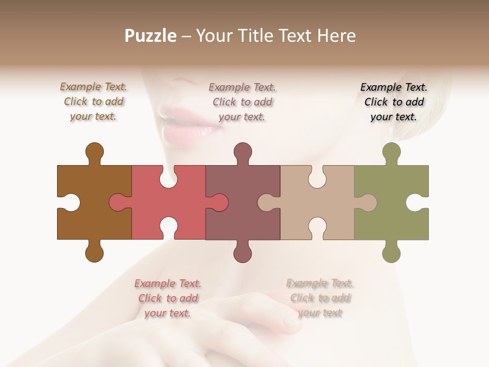 Female Model Tranquil PowerPoint Template