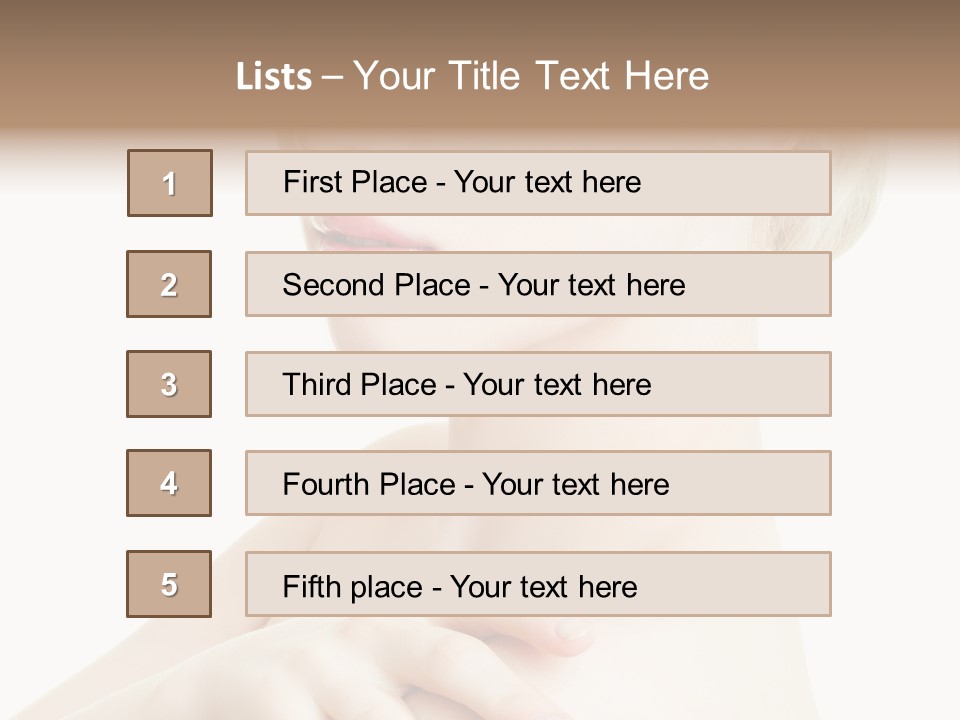 Female Model Tranquil PowerPoint Template