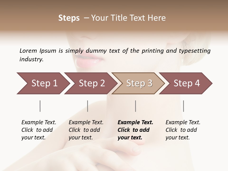 Female Model Tranquil PowerPoint Template