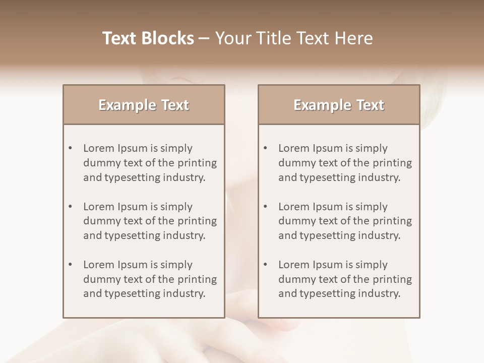 Female Model Tranquil PowerPoint Template