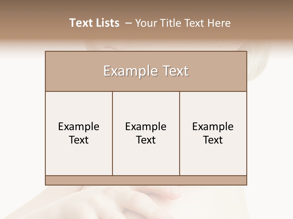 Female Model Tranquil PowerPoint Template