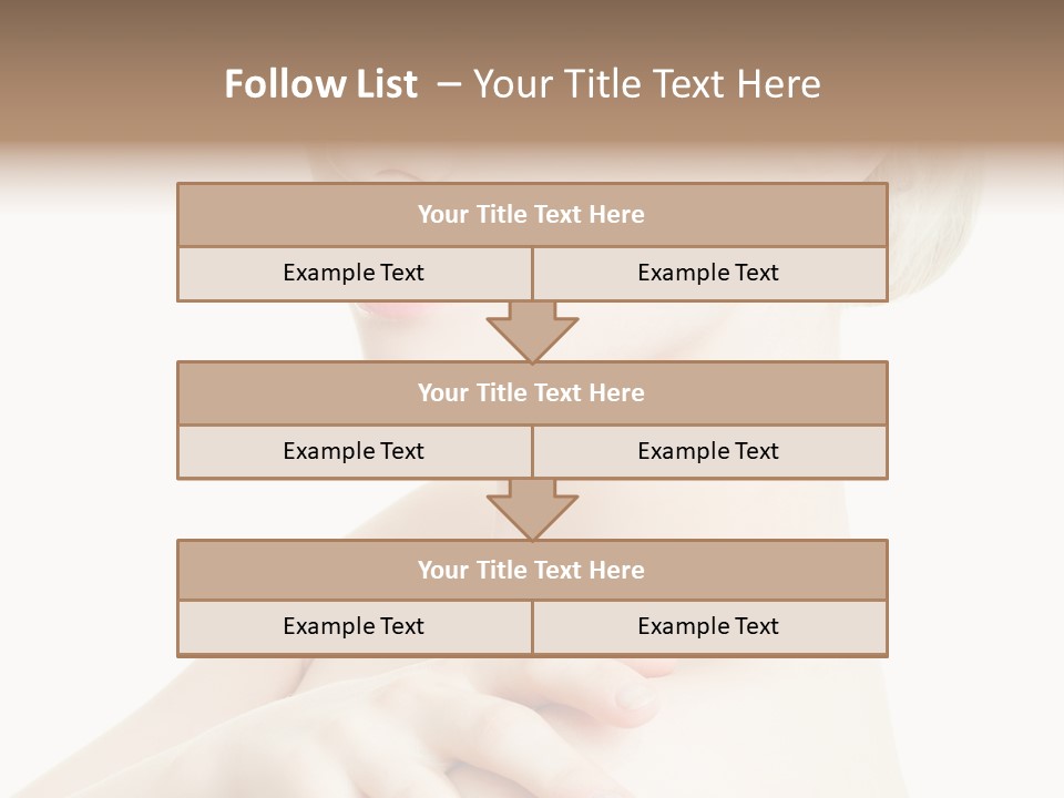 Female Model Tranquil PowerPoint Template