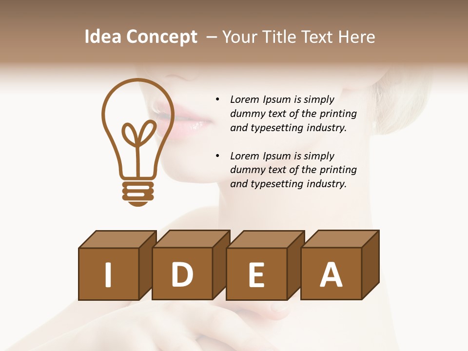 Female Model Tranquil PowerPoint Template