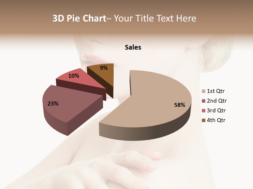 Female Model Tranquil PowerPoint Template