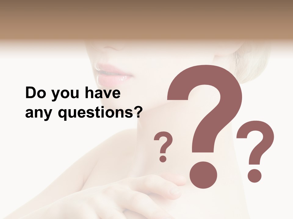 Female Model Tranquil PowerPoint Template