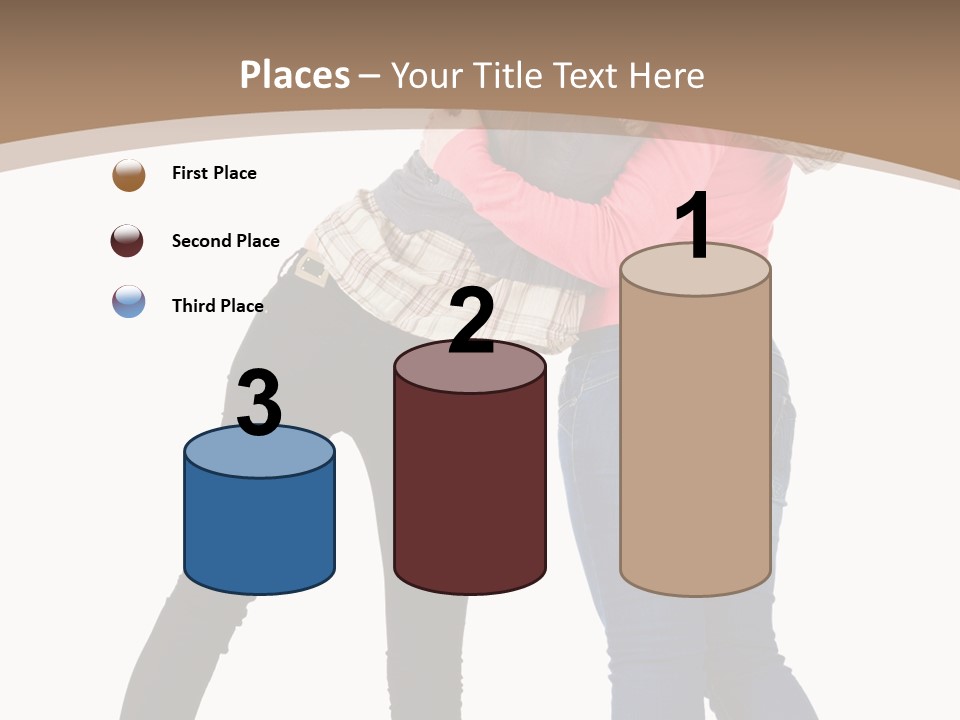 Two Women Young PowerPoint Template