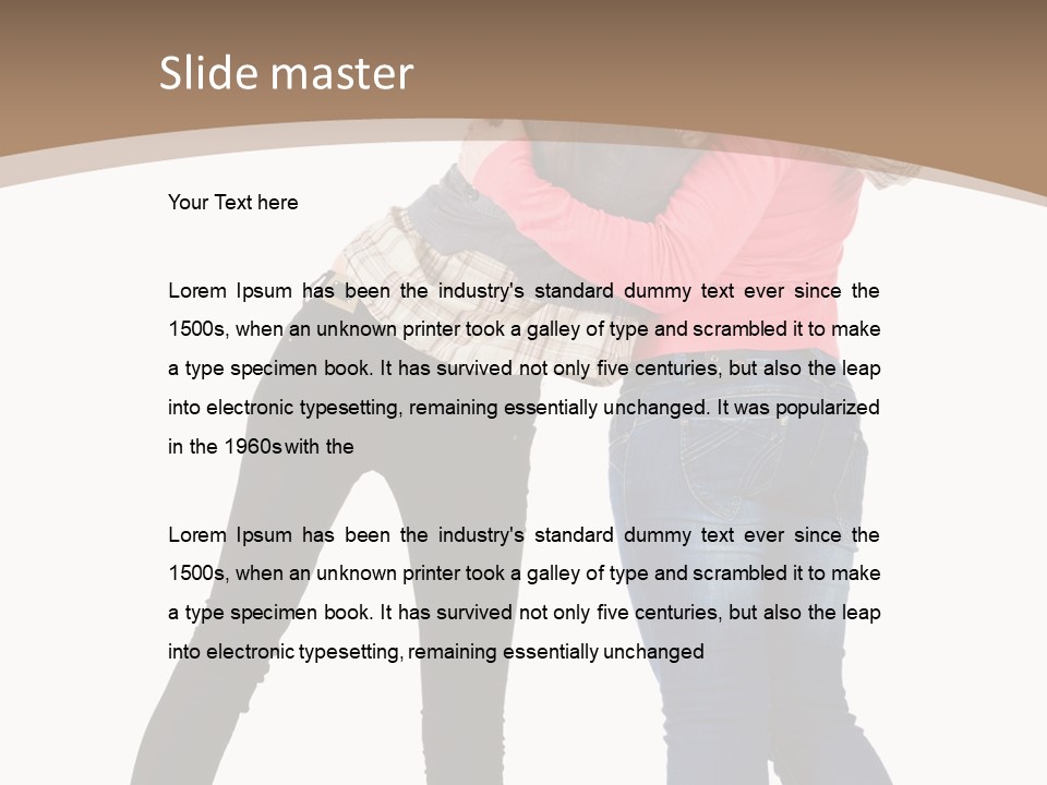 Two Women Young PowerPoint Template