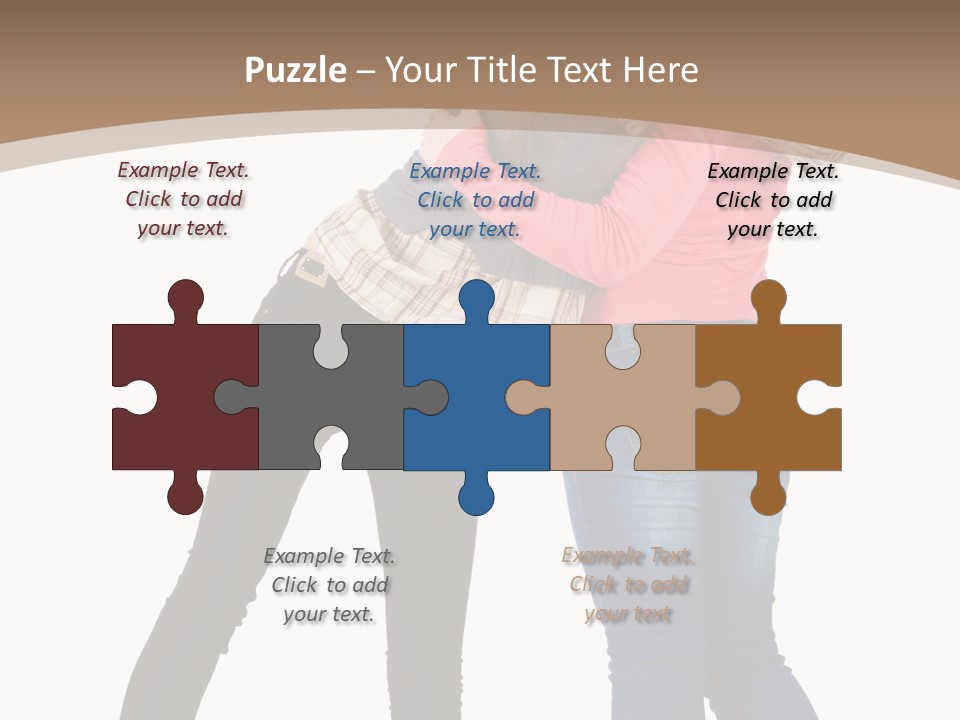 Two Women Young PowerPoint Template