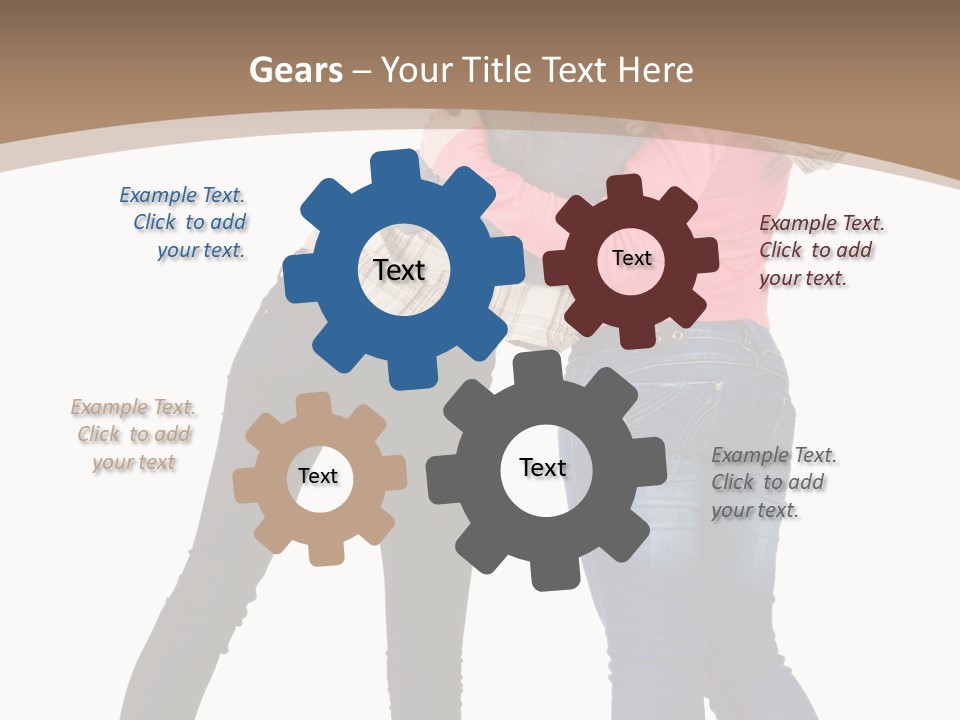 Two Women Young PowerPoint Template