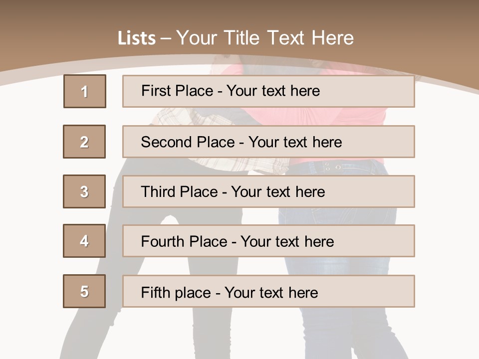 Two Women Young PowerPoint Template