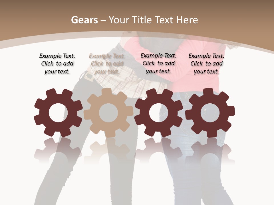 Two Women Young PowerPoint Template