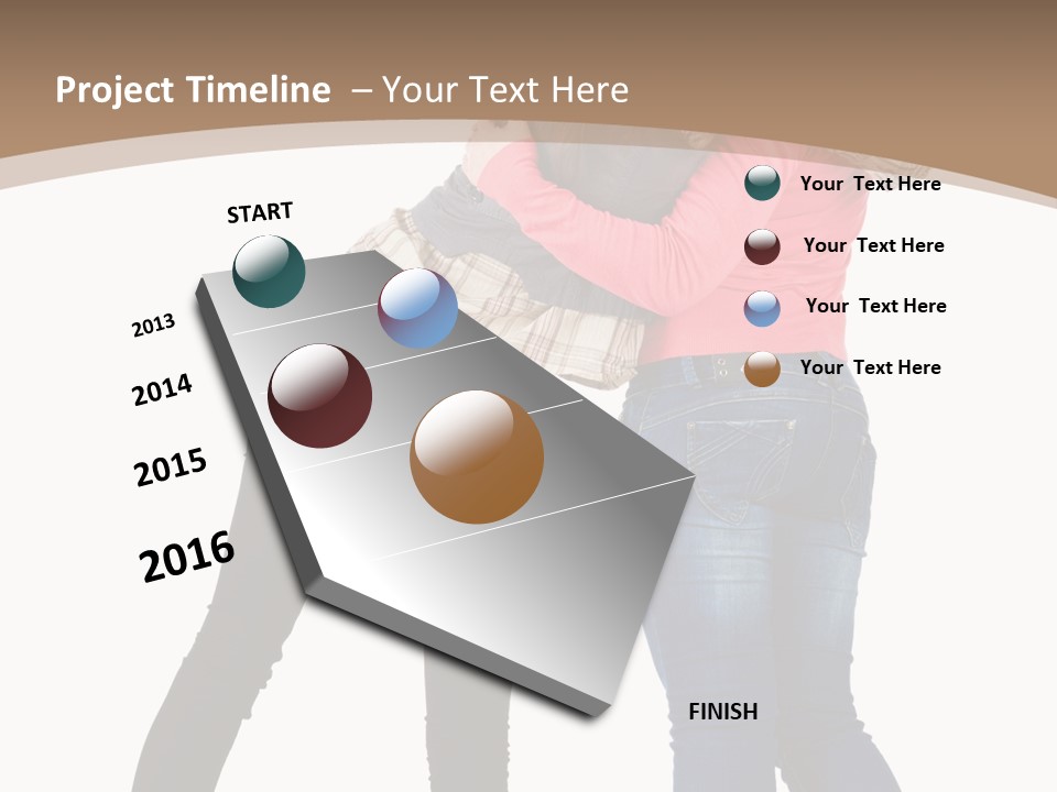 Two Women Young PowerPoint Template