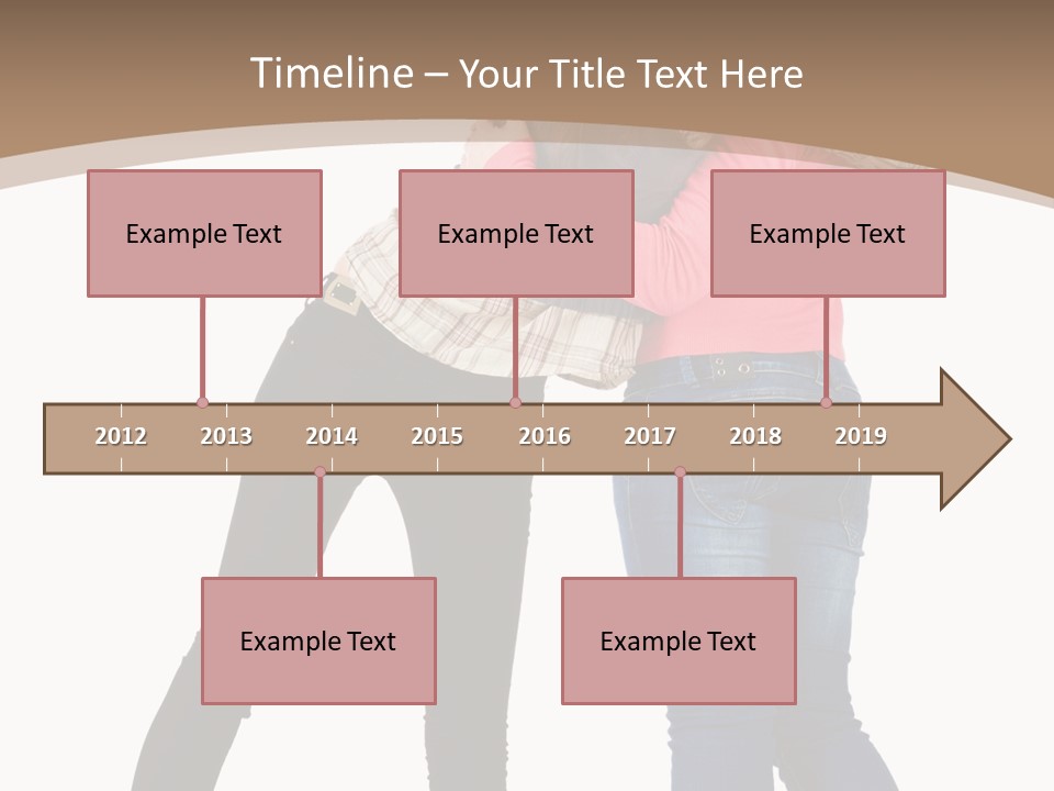 Two Women Young PowerPoint Template