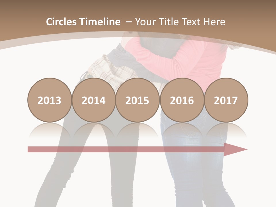 Two Women Young PowerPoint Template