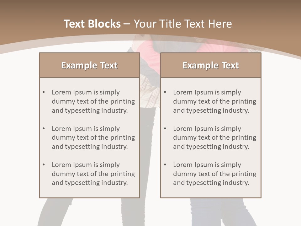 Two Women Young PowerPoint Template