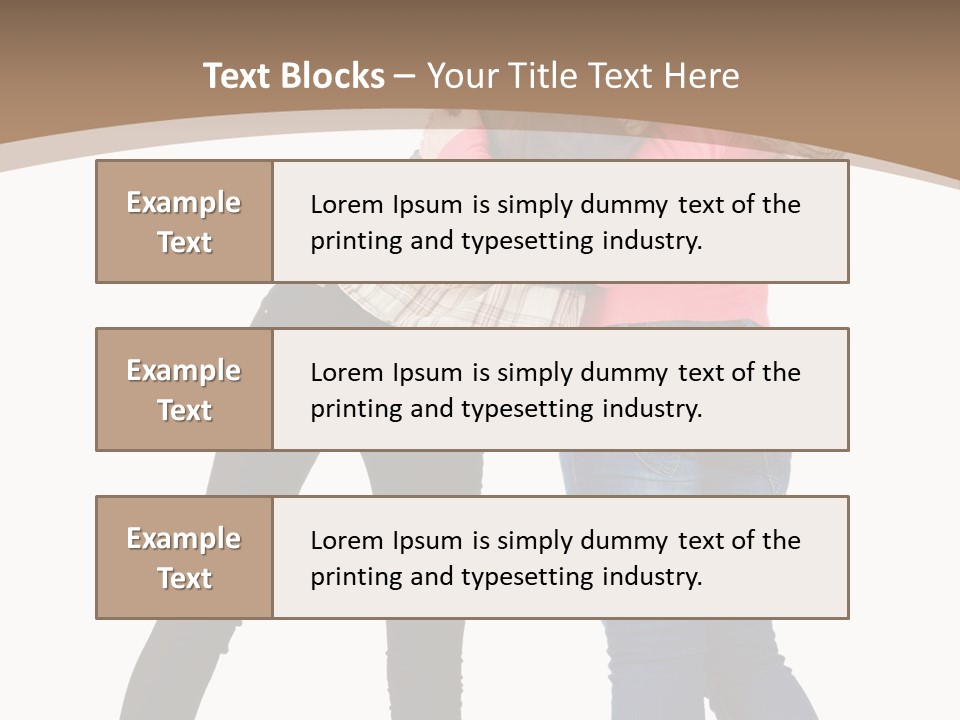 Two Women Young PowerPoint Template