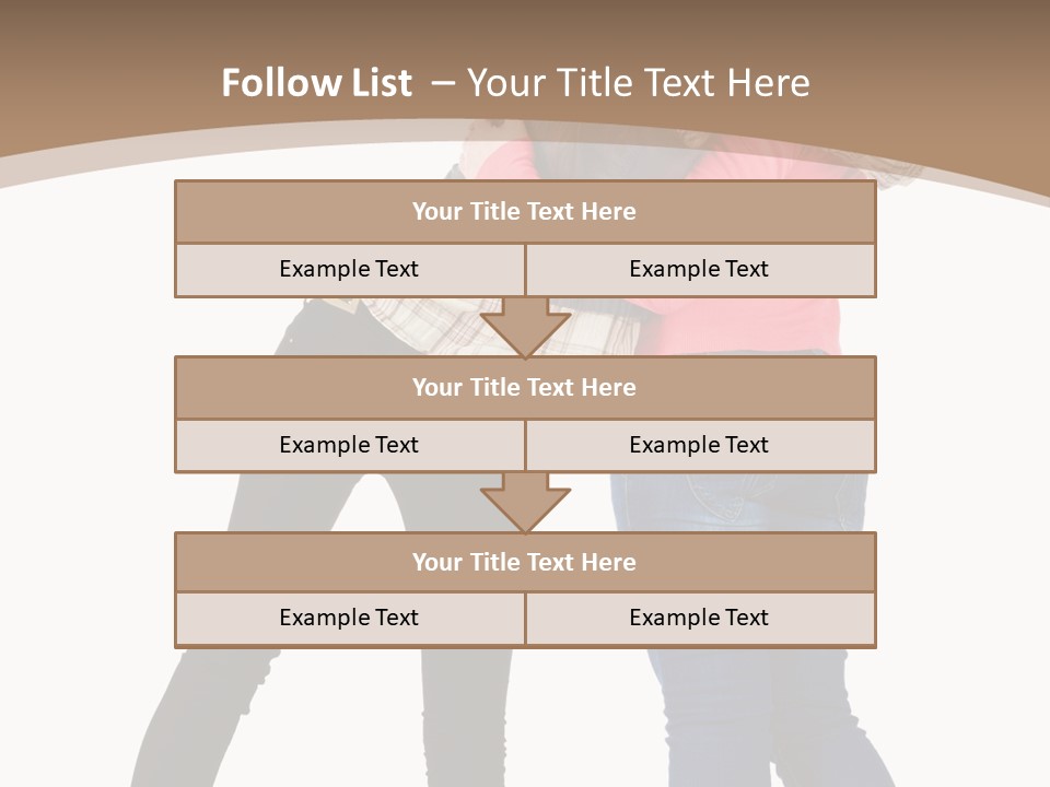 Two Women Young PowerPoint Template