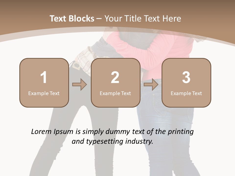 Two Women Young PowerPoint Template