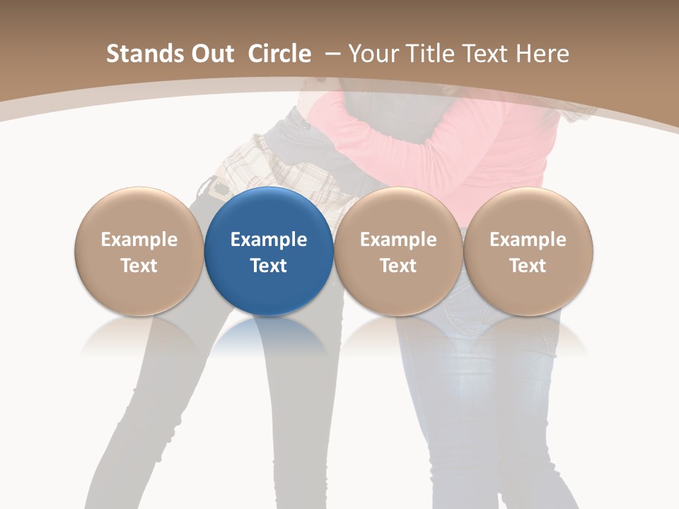 Two Women Young PowerPoint Template