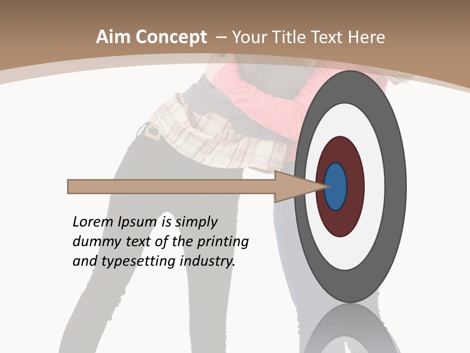 Two Women Young PowerPoint Template