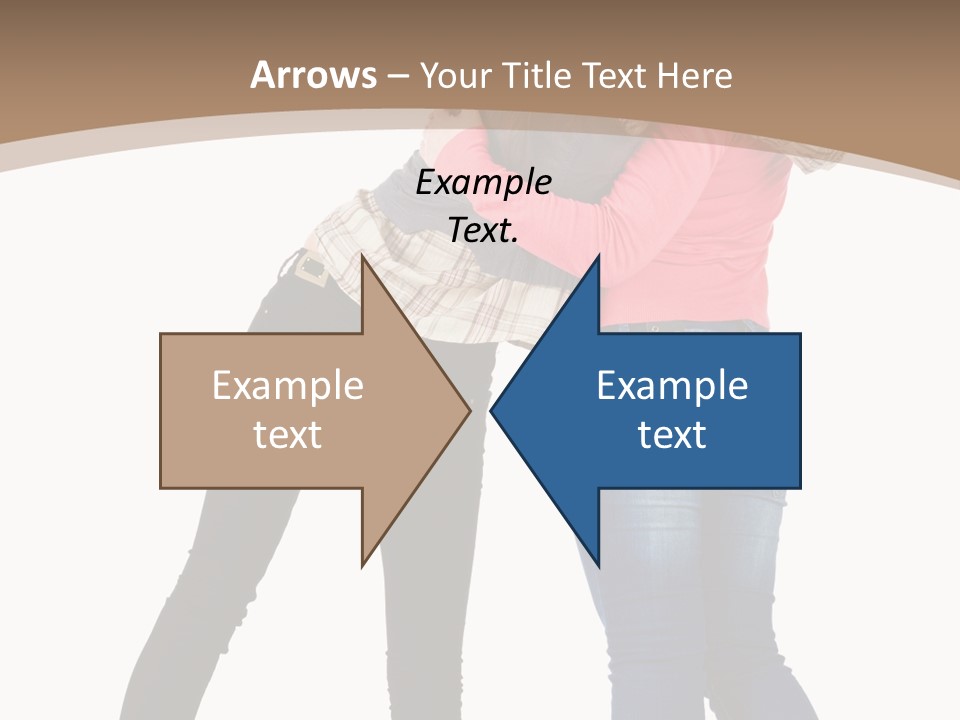 Two Women Young PowerPoint Template