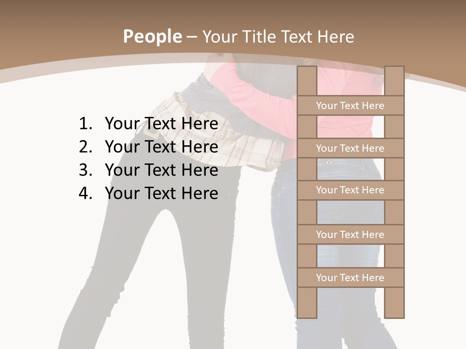 Two Women Young PowerPoint Template