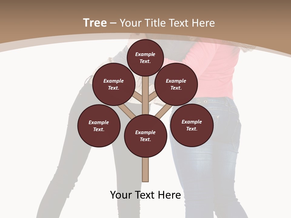 Two Women Young PowerPoint Template