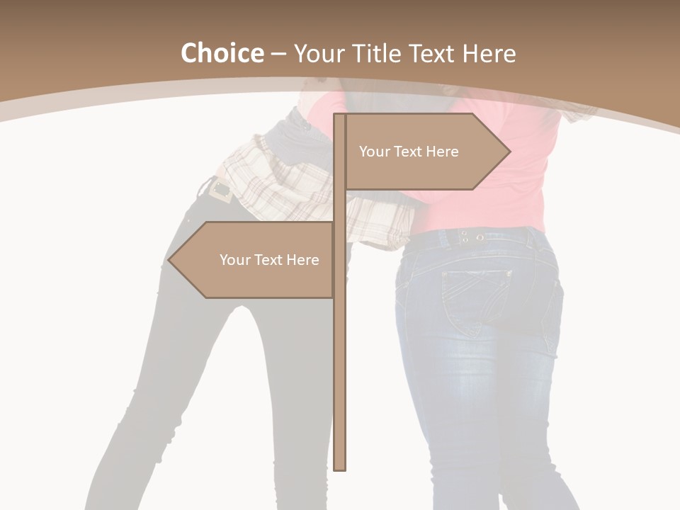 Two Women Young PowerPoint Template
