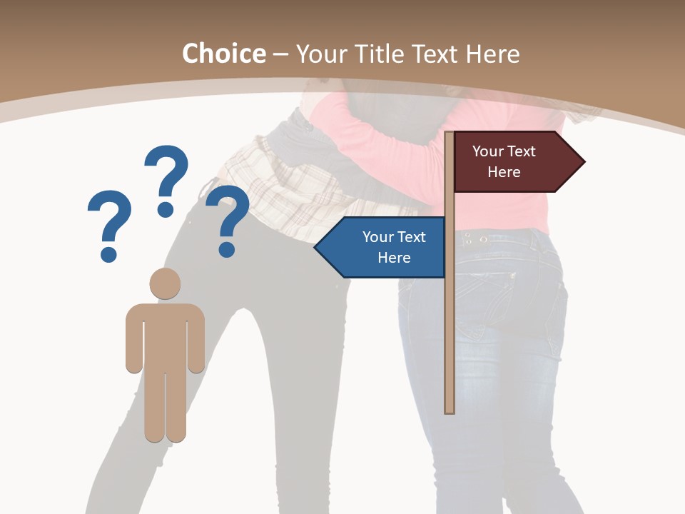 Two Women Young PowerPoint Template