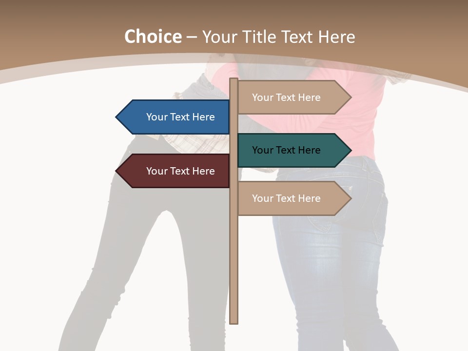 Two Women Young PowerPoint Template