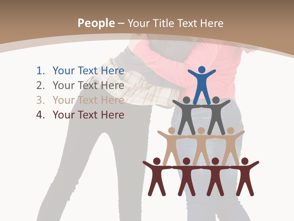 Two Women Young PowerPoint Template