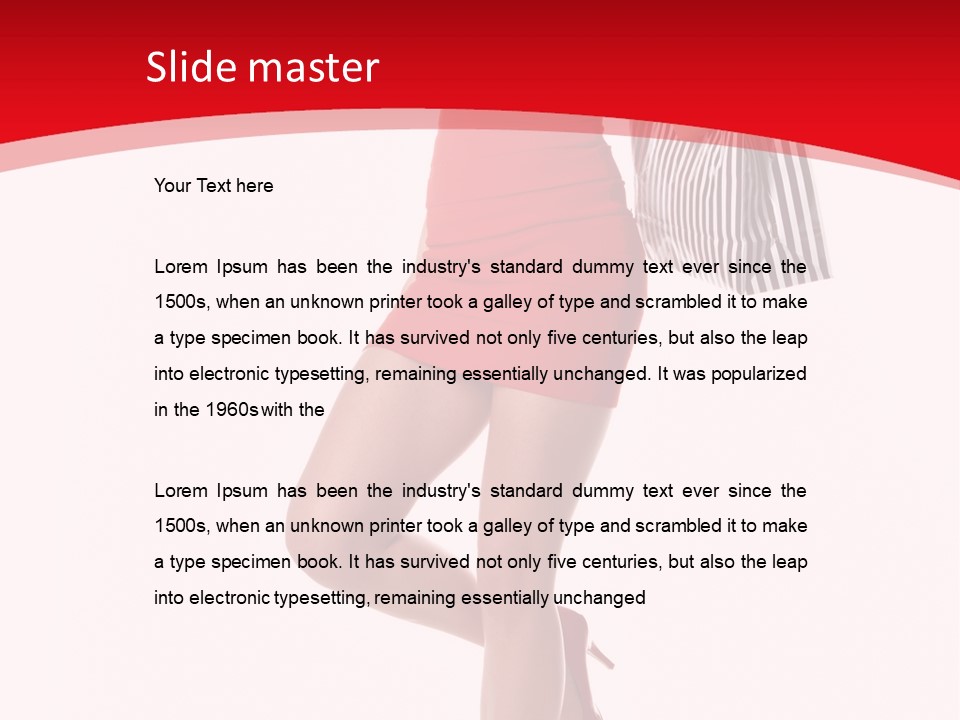 White Caucasian Attractive PowerPoint Template