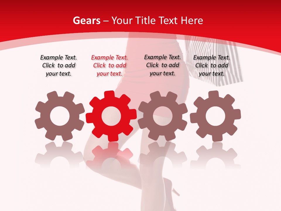 White Caucasian Attractive PowerPoint Template