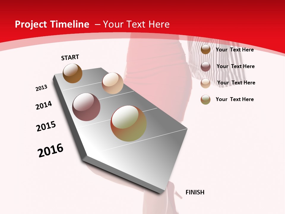 White Caucasian Attractive PowerPoint Template