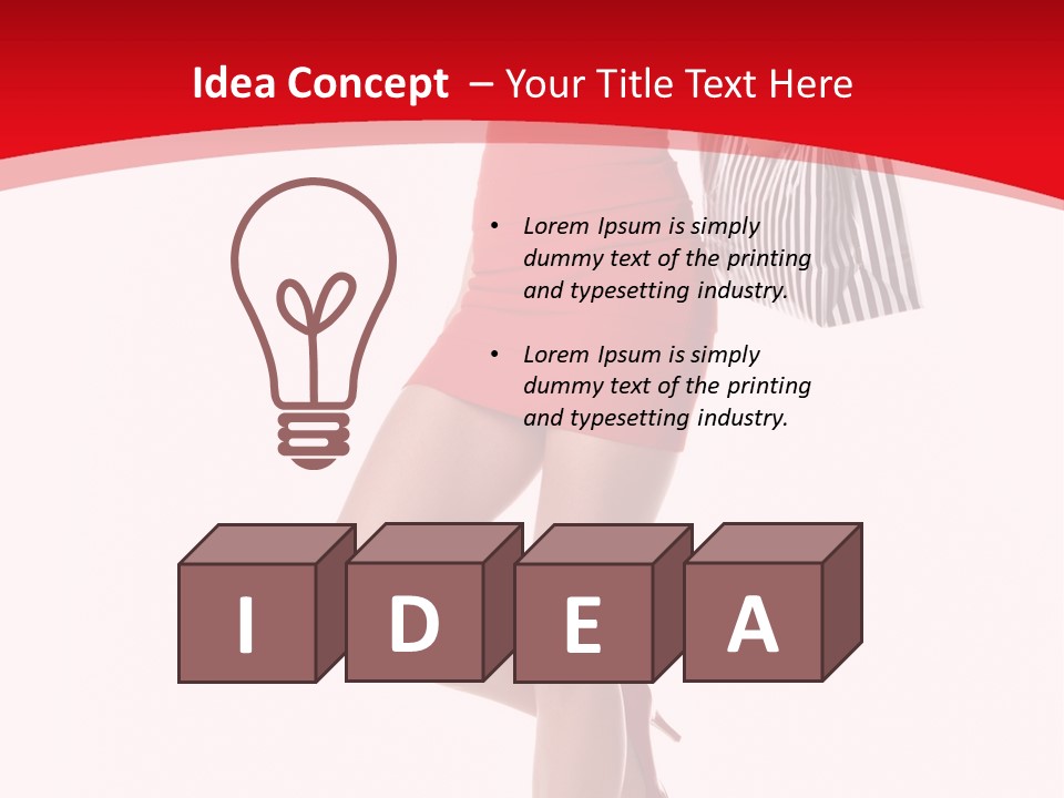 White Caucasian Attractive PowerPoint Template