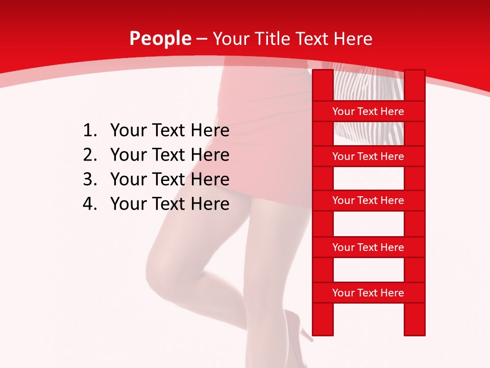 White Caucasian Attractive PowerPoint Template